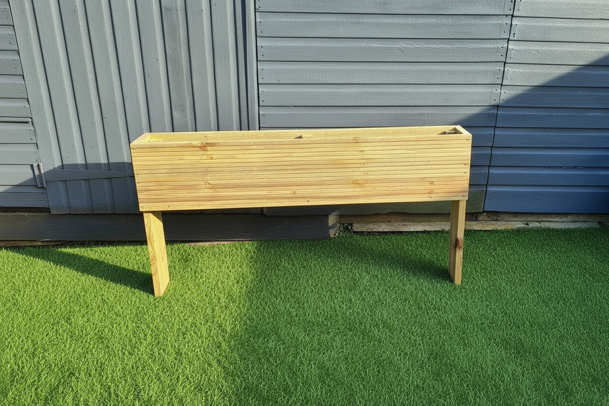 Extra Deep Raised wooden decking planter