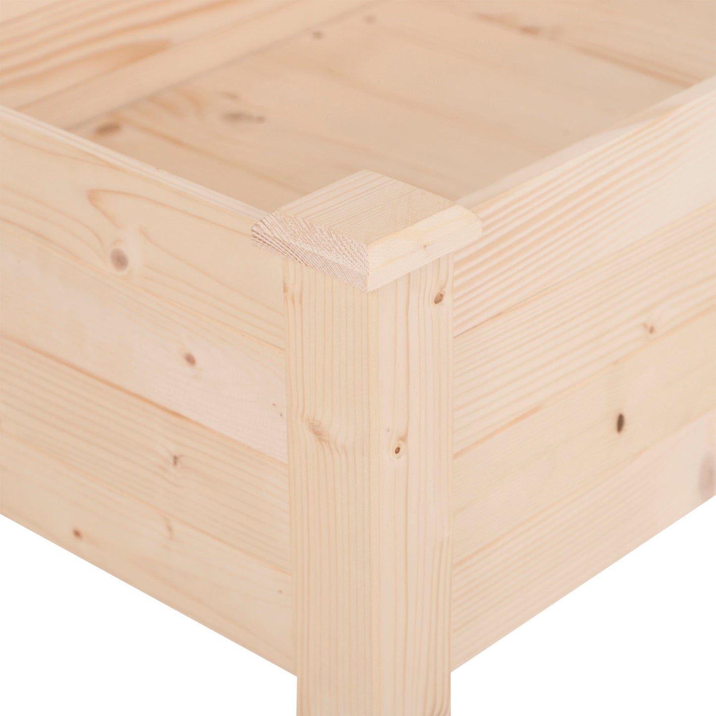 Outsunny Garden Wooden Planters, Non-Woven Fabric, Rectangular Raised Bed,Fir Wood,Indoor/Outdoor, 122.5Lx56.5Wx76H cm