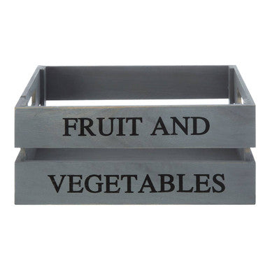Grey Wood Fruit And Vegetables Crate