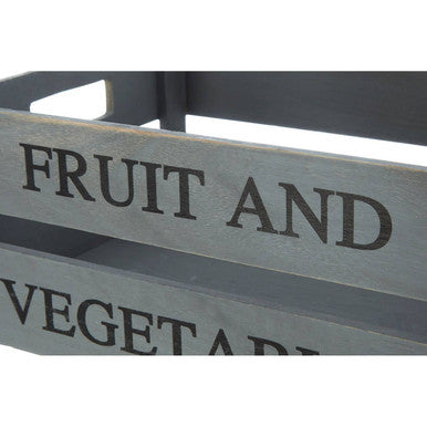 Grey Wood Fruit And Vegetables Crate