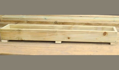 120cm long single tier wooden decking planter - Summer Wooden Planters
