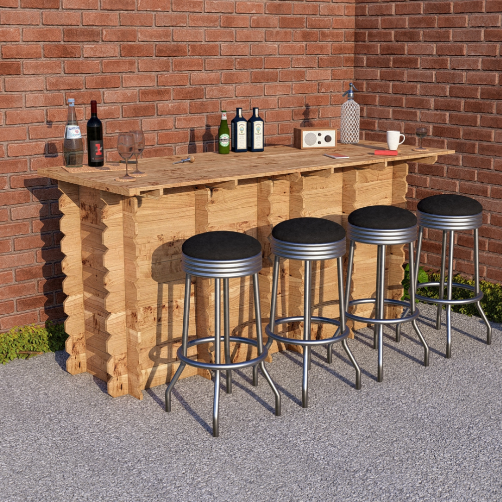 Large Wooden Interlock Bar