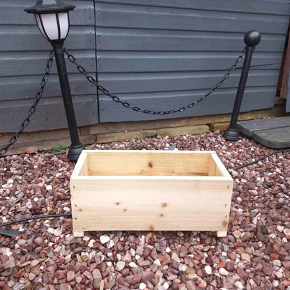 40cm Rustic Wooden Planter box - Summer Wooden Planters