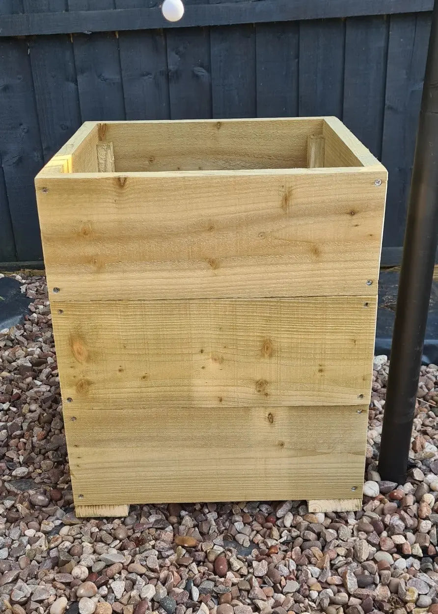 40cm Square wooden Planter in 3 heights planter 3-Tier
