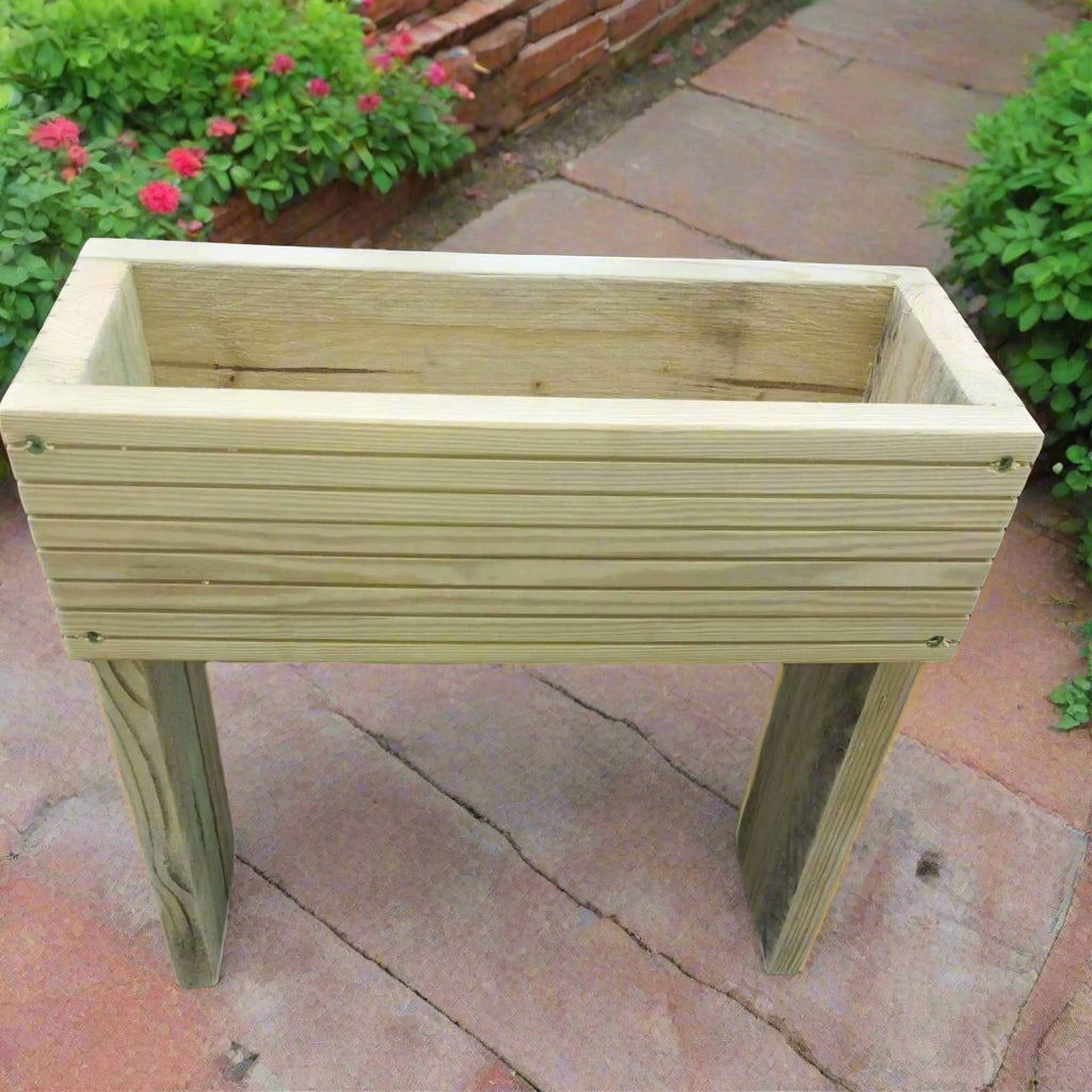 60cm high Raised wooden decking planter - Summer Wooden Planters