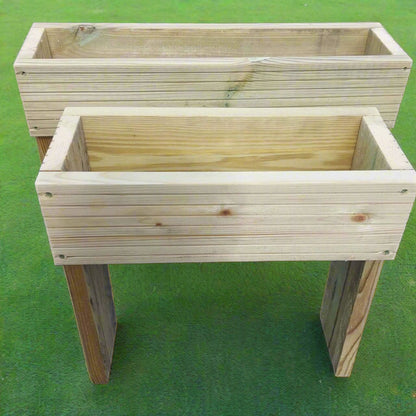 60cm high Raised wooden decking planter - Summer Wooden Planters