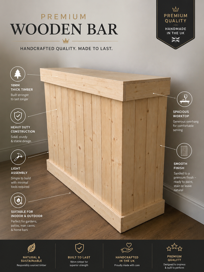 Premium Wooden Martini Bar