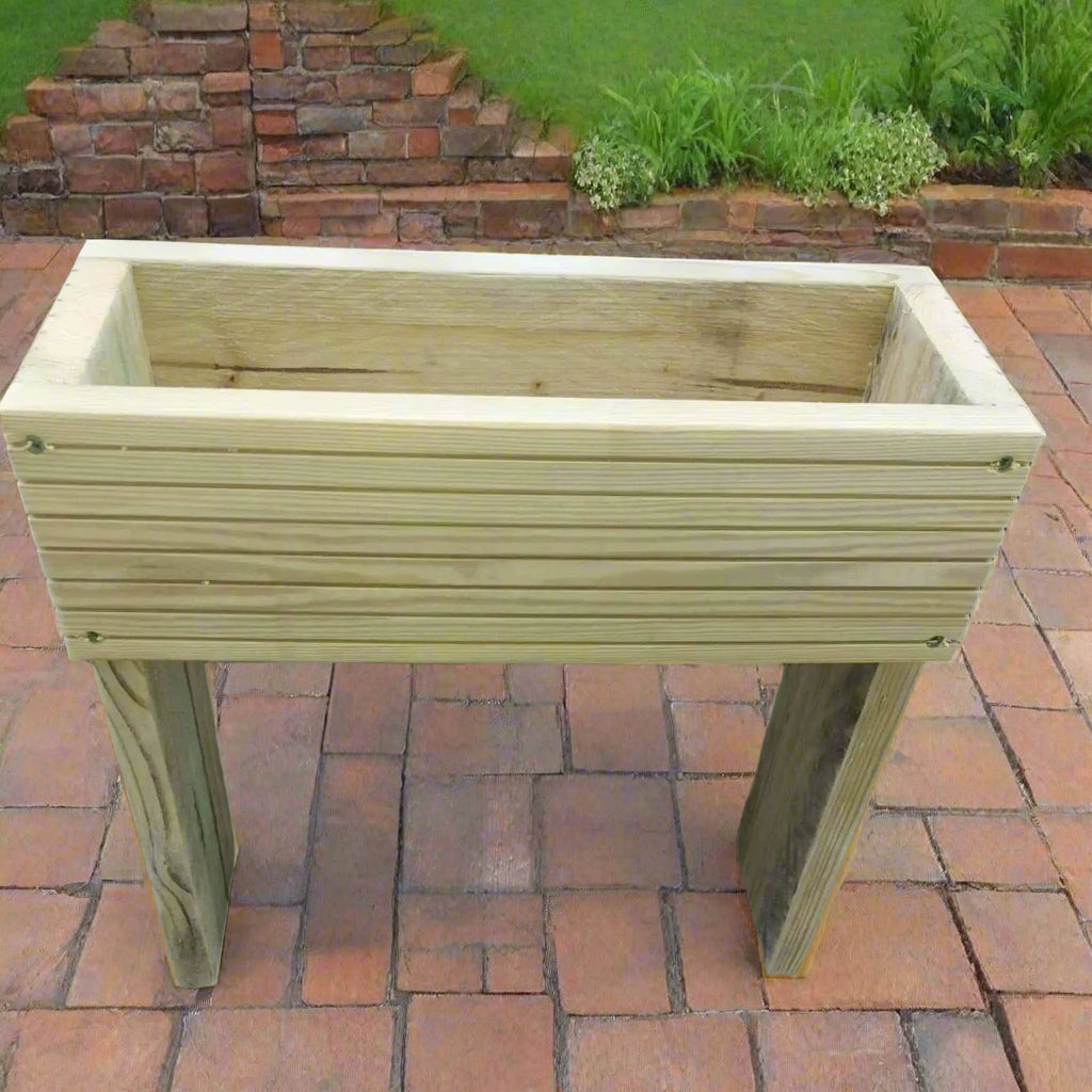 60cm high Raised wooden decking planter - Summer Wooden Planters