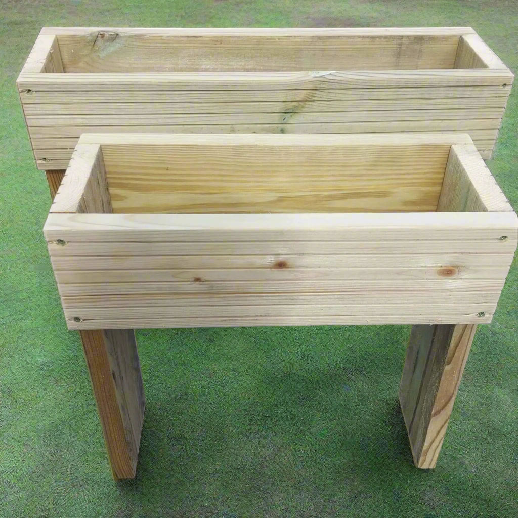 60cm high Raised wooden decking planter - Summer Wooden Planters