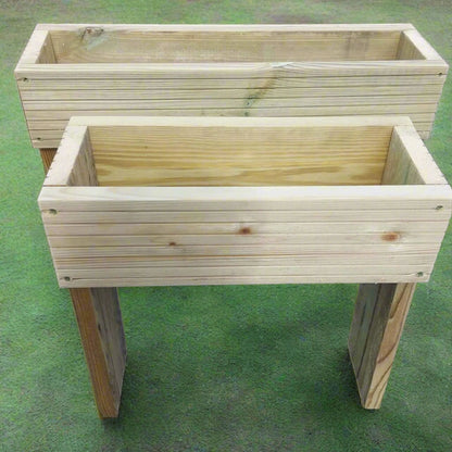 60cm high Raised wooden decking planter - Summer Wooden Planters
