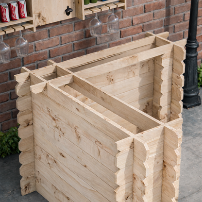 Wooden Interlock Corner Bar