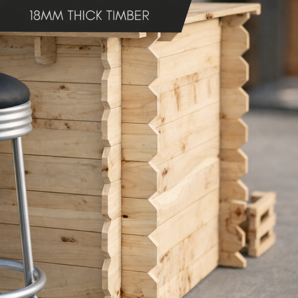 Wooden Interlock Corner Bar