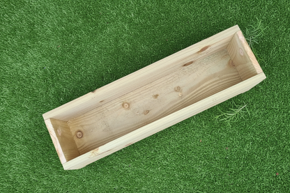 Rustic wooden garden planters 22cm wide