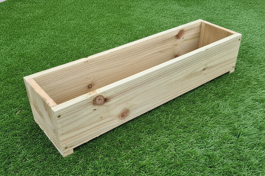 Rustic wooden garden planters 20cm wide