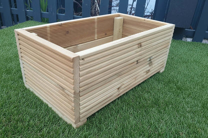 40cm Wide garden wooden decking planter made from pressure-treated timber, perfect for outdoor planting.