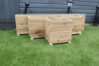 Large 2 Tier Planters wooden garden planters