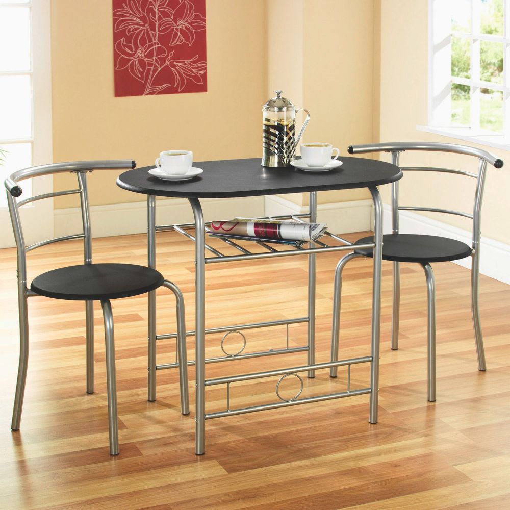 Stylish 2-Seater Compact Dining Set with Storage Shelf – Ideal for Small Spaces Dining