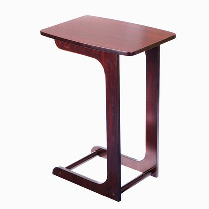 Compact C-Shaped Sofa Side Table in Mahogany or Oak – Stylish & Versatile Design Side Table