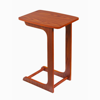 Compact C-Shaped Sofa Side Table in Mahogany or Oak – Stylish & Versatile Design Side Table