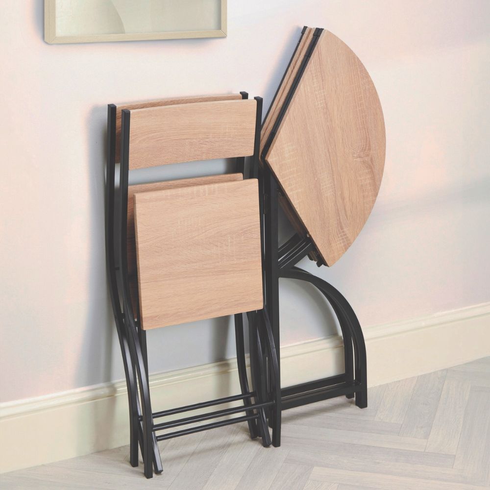 Folding Bistro Table and Chairs Set – Space-Saving Dining Solution for 2 Dining