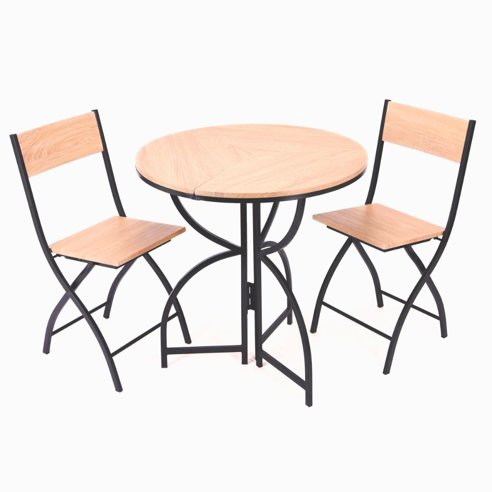 Folding Bistro Table and Chairs Set – Space-Saving Dining Solution for 2 Dining