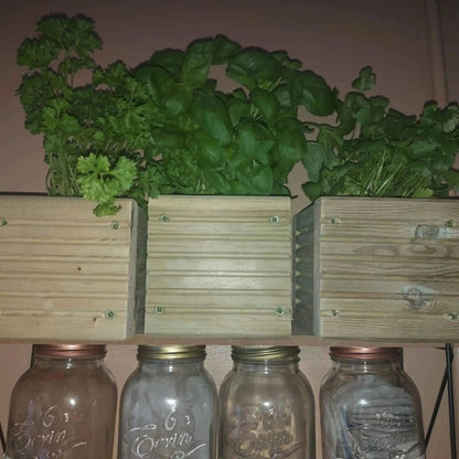 Wooden Decking herb planter boxes pack of 3 - Summer Wooden Planters