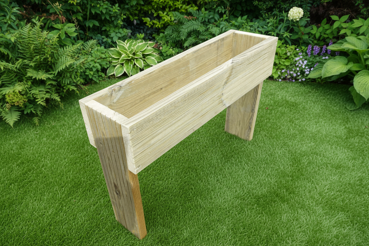 Raised Wooden Decking Planters