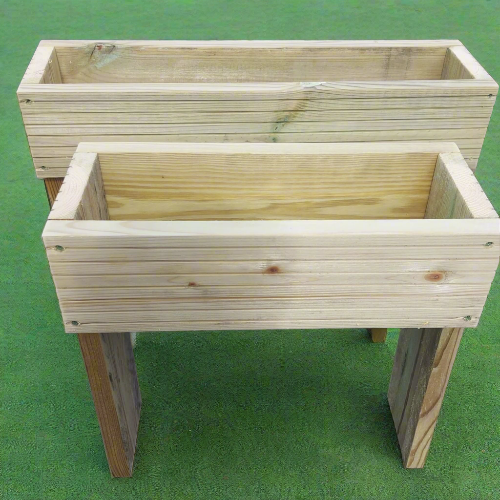 40cm high Raised wooden decking planter planter