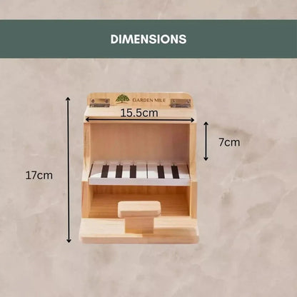 Hanging Wooden Bird Feeder Piano Novelty Feeding Station Wooden Bird Feeder