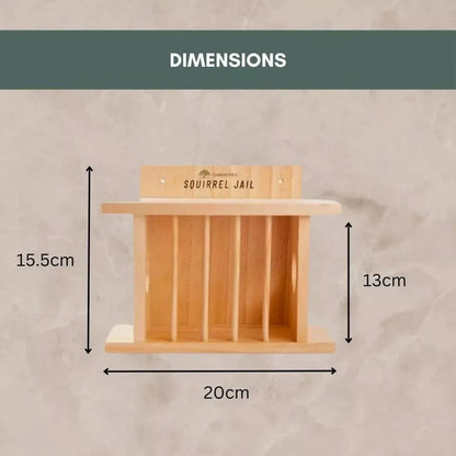 Hanging Wooden Bird Squirrel Feeder Wildlife Jail Feeding Station Bird Feeder