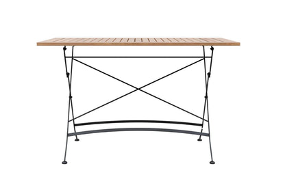 Sicily 4 Seater Teak and Wrought Iron Rectangular 120cm Garden Dining Set