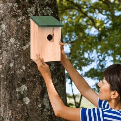 Wooden Bird Nesting Box 30mm Entrance Hole Garden Bird House