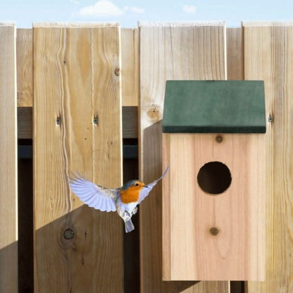 Wooden Bird Nesting Box 30mm Entrance Hole Garden Bird House